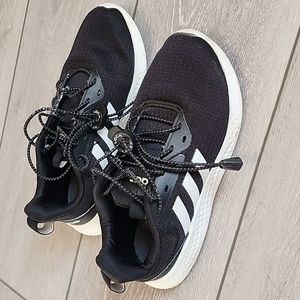 Kids black Adidas shoes